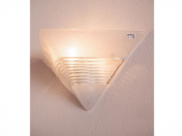 Coppia di applique in vetro, Mazzega Murano