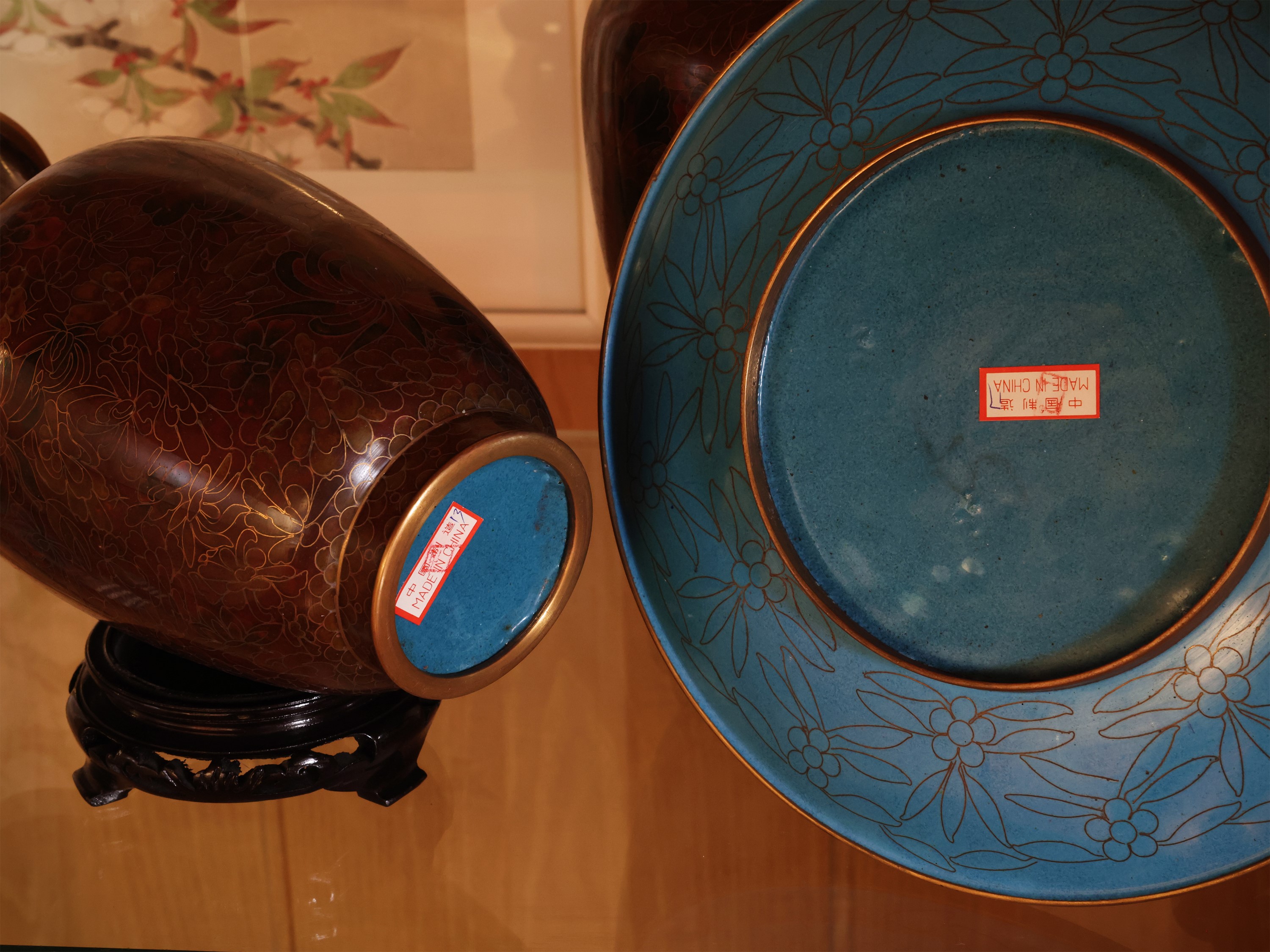 Trittico in Smalti Cloisonné