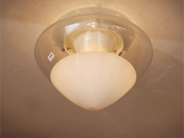 Blown glass ceiling light