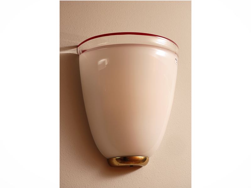 IB Itre, Coppia di applique in vetro soffiato in stile Murano (Anni Ottanta)