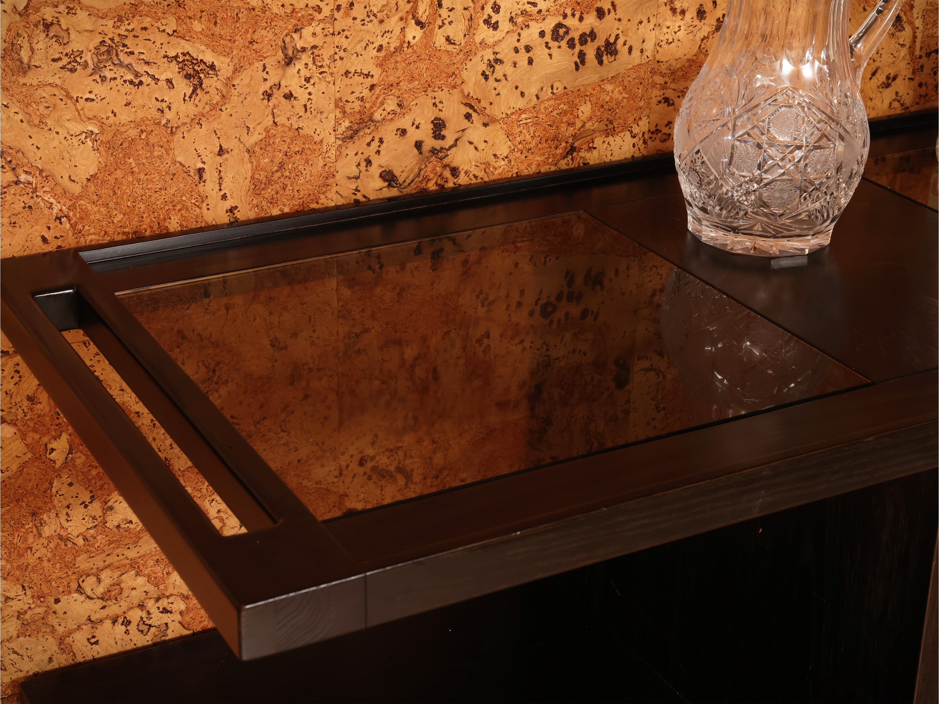 Carrello Bar in Legno Scuro