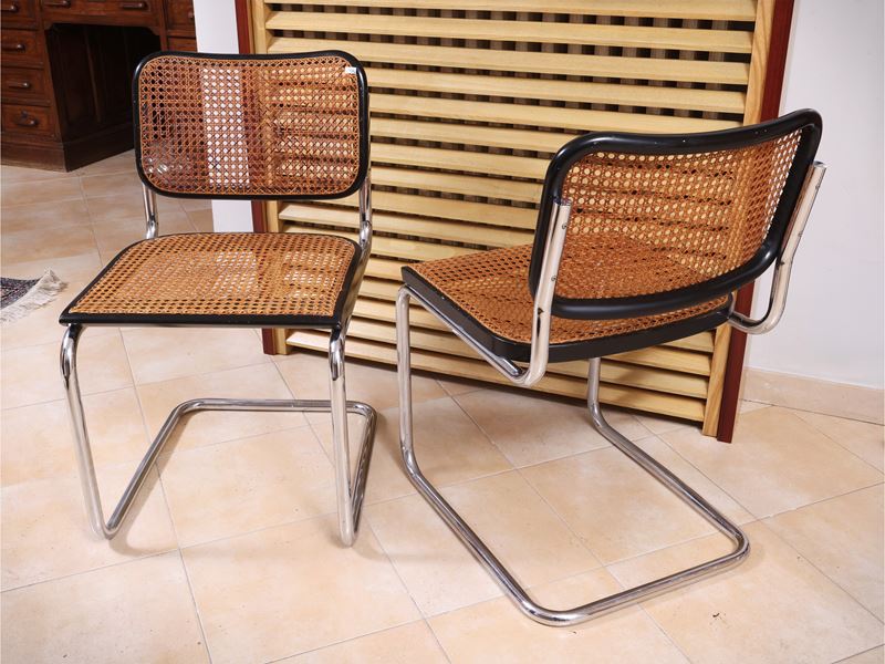 Marcel Breuer, Coppia di sedie Cesca per Gavina