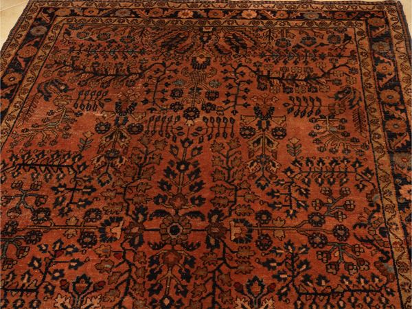 Persian blended silk carpet of old manufacture