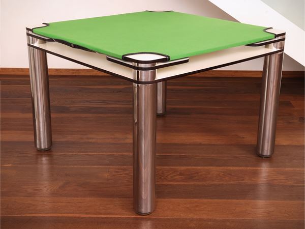 Poker table, Joe Colombo for Zanotta
