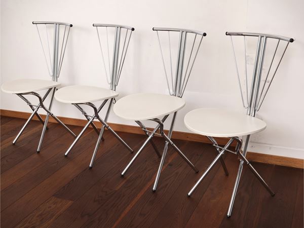 Series of four La Palma folding chairs