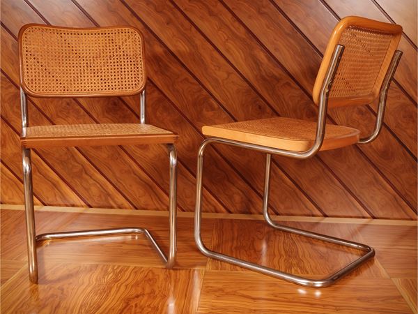 Serie di quattro sedie, nello stile di Marcel Breuer