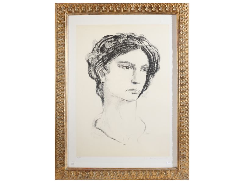 Pietro Annigoni - Ritratto, litografia (99/100) firmata