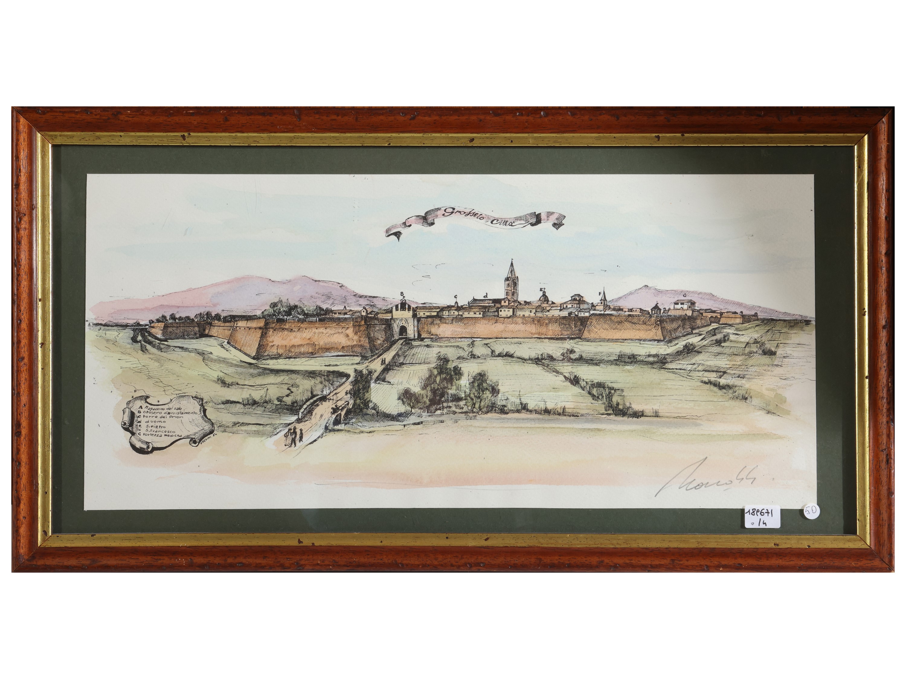 Rodolfo Marma, Due incisioni: Piazza Santo Spirito e Chiesa del Cestello (grafica, XX secolo)