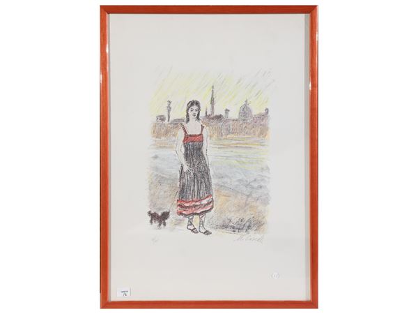 Female figure - Sailboats