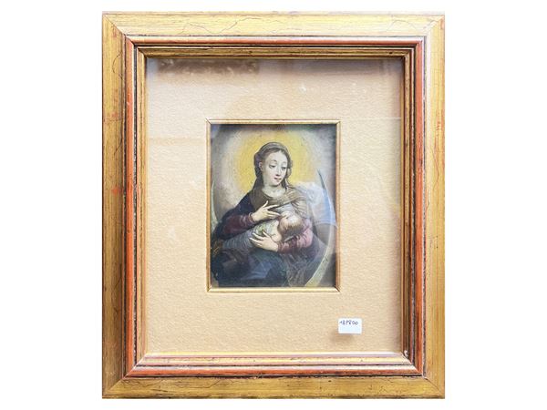 Scuola veneta del XVII secolo : Maria Lanctans  - Asta Stile fiorentino. Una raccolta privata - Maison Bibelot - Casa d'Aste Firenze - Milano