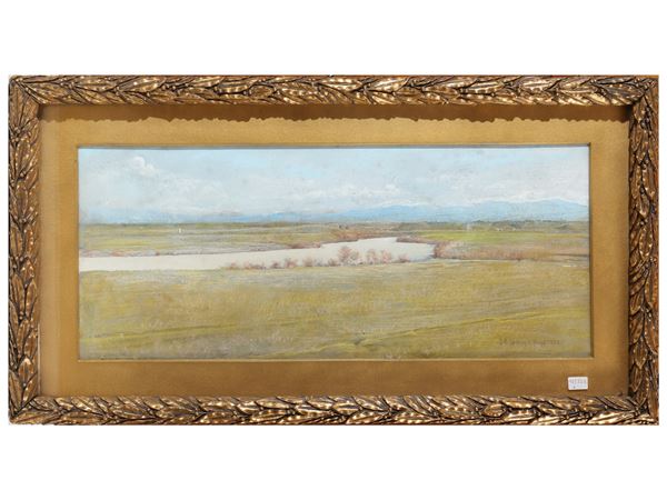 Giulio Aristide Sartorio - River landscape 1892