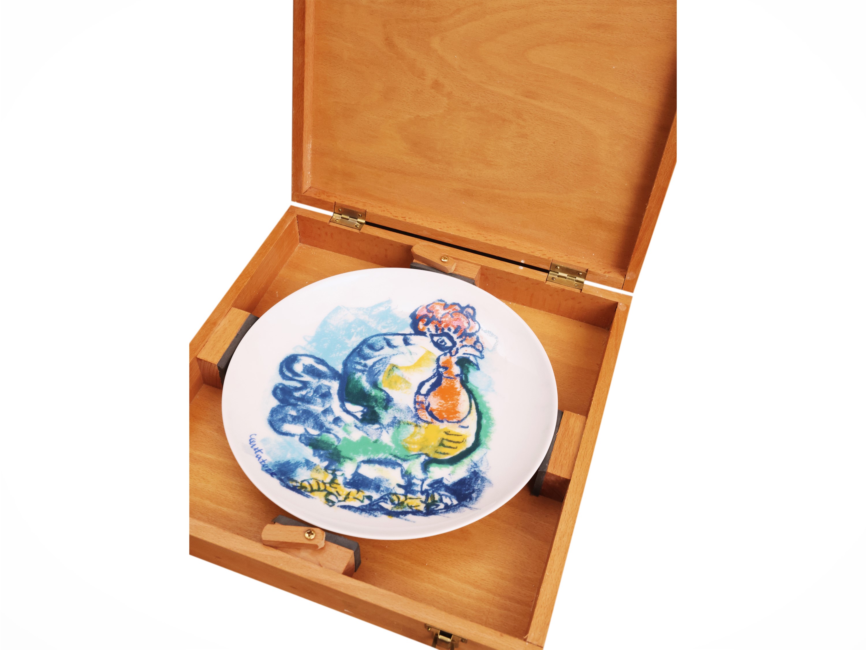 Domenico Cantatore - Piatto dell’anno 1986 in ceramica decorata con gallo