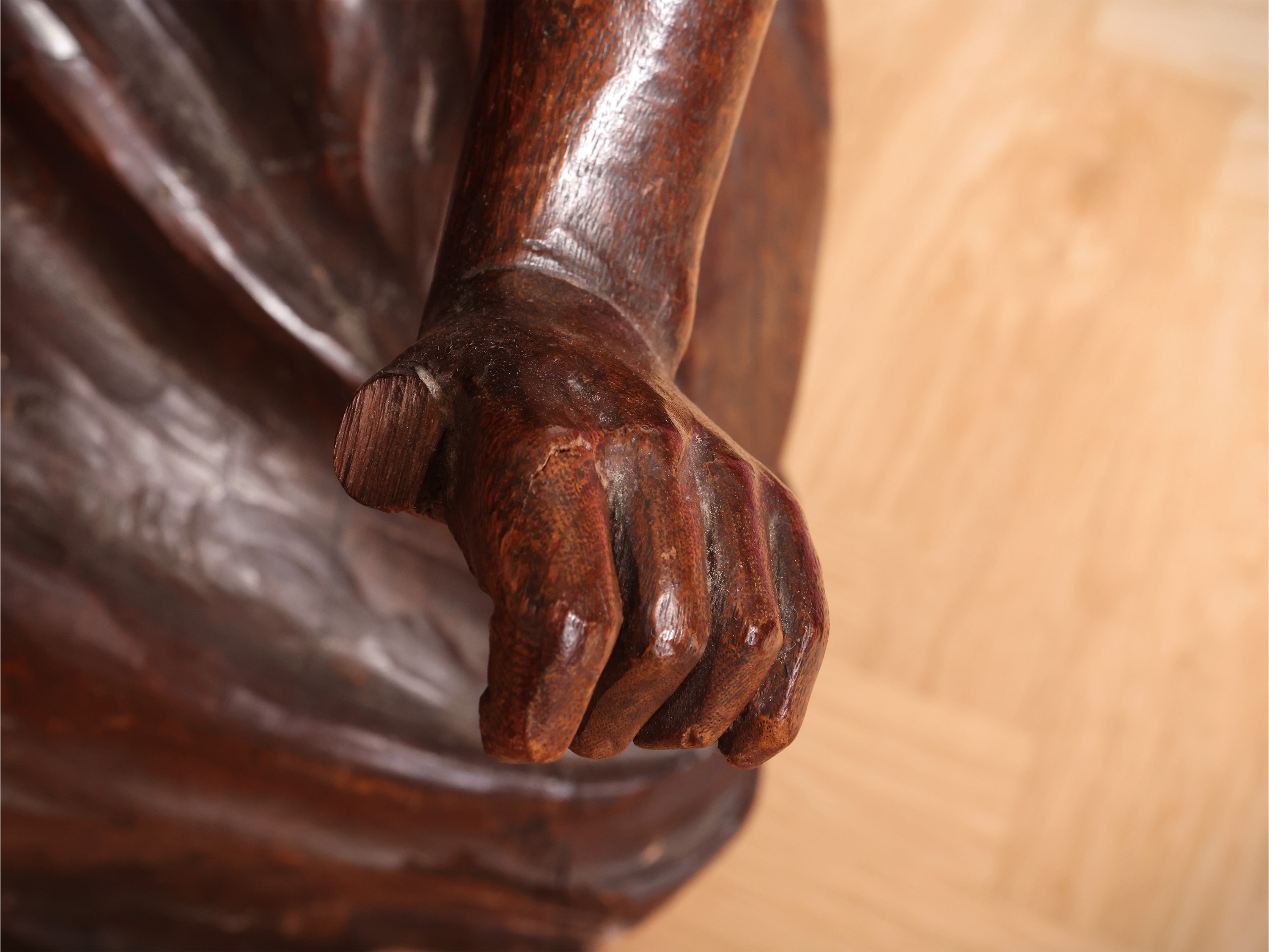 Scultura lignea raffigurante una fanciulla, XIX/XX secolo