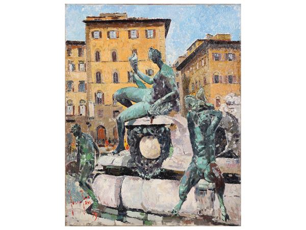 Glimpse of the Neptune Fountain 1979