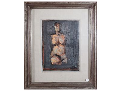 Nudo femminile (1971), olio su tavoletta