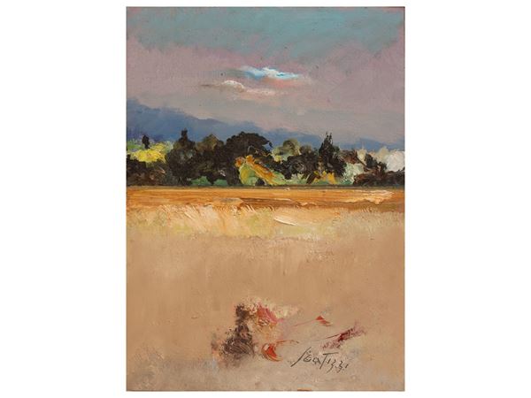 Sergio Scatizzi : Landscape  - Auction Light of Tuscany. Masters of the Twentieth Century - Maison Bibelot - Casa d'Aste Firenze - Milano