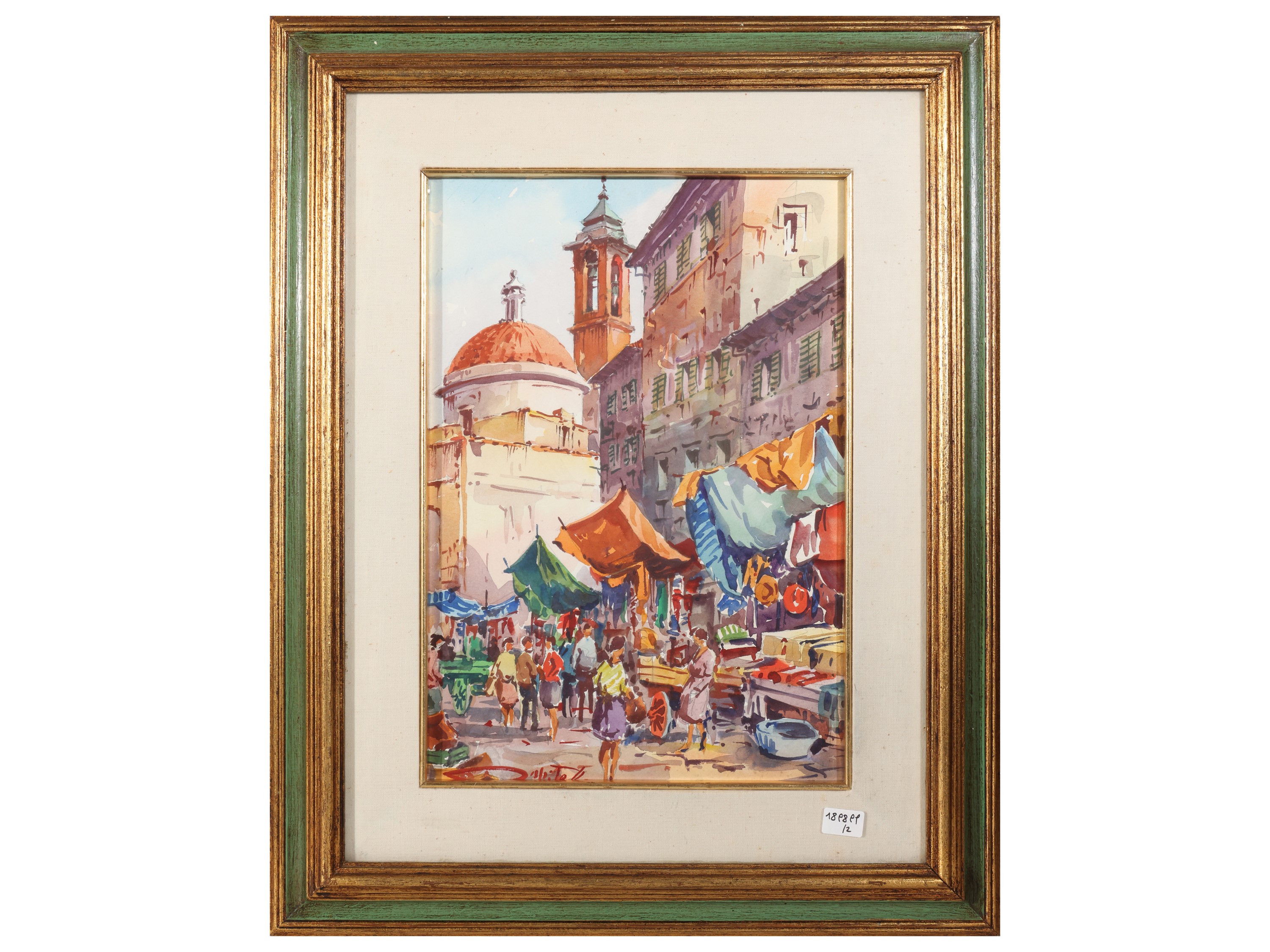 Veduta del Mercato di San Lorenzo e della Torre di Corso Donati a Firenze