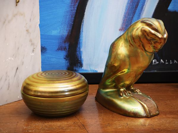 Two luster ceramics, Zsolnay Pecs