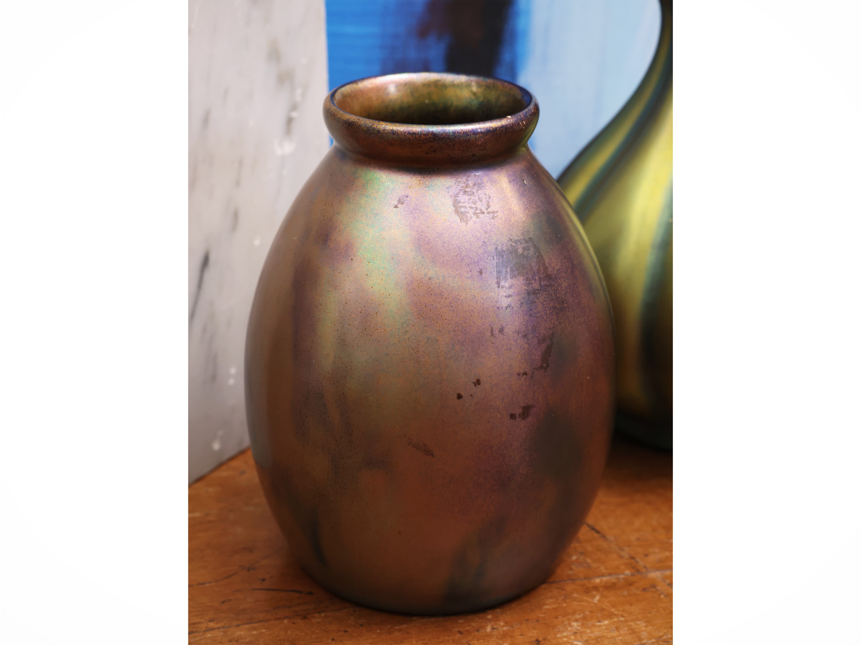 Zsolnay Pécs, Due piccoli vasi in ceramica a lustro (Ungheria)