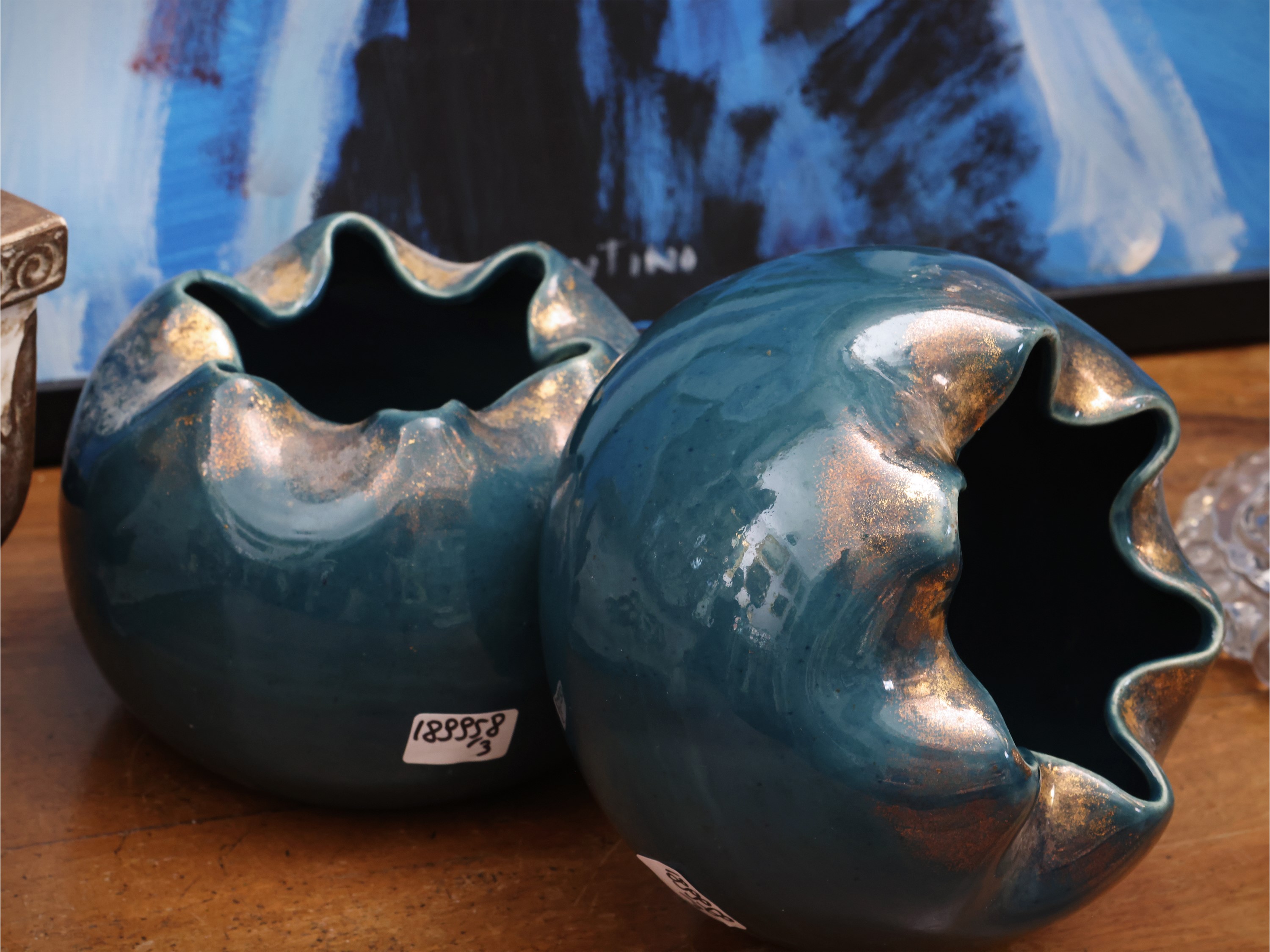 Zaccagnini, Fioriera in ceramica a foggia orientale