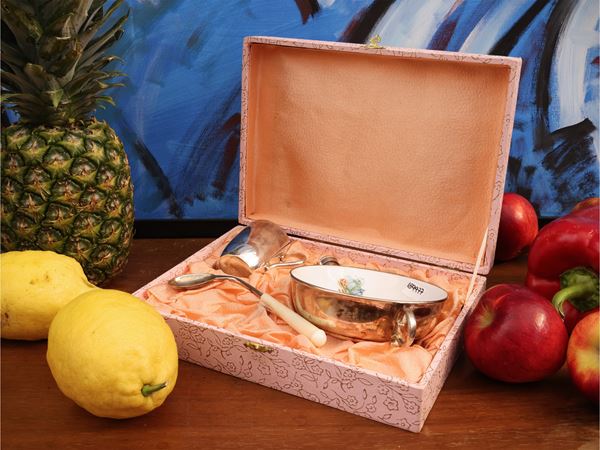 Silver metal feeding set