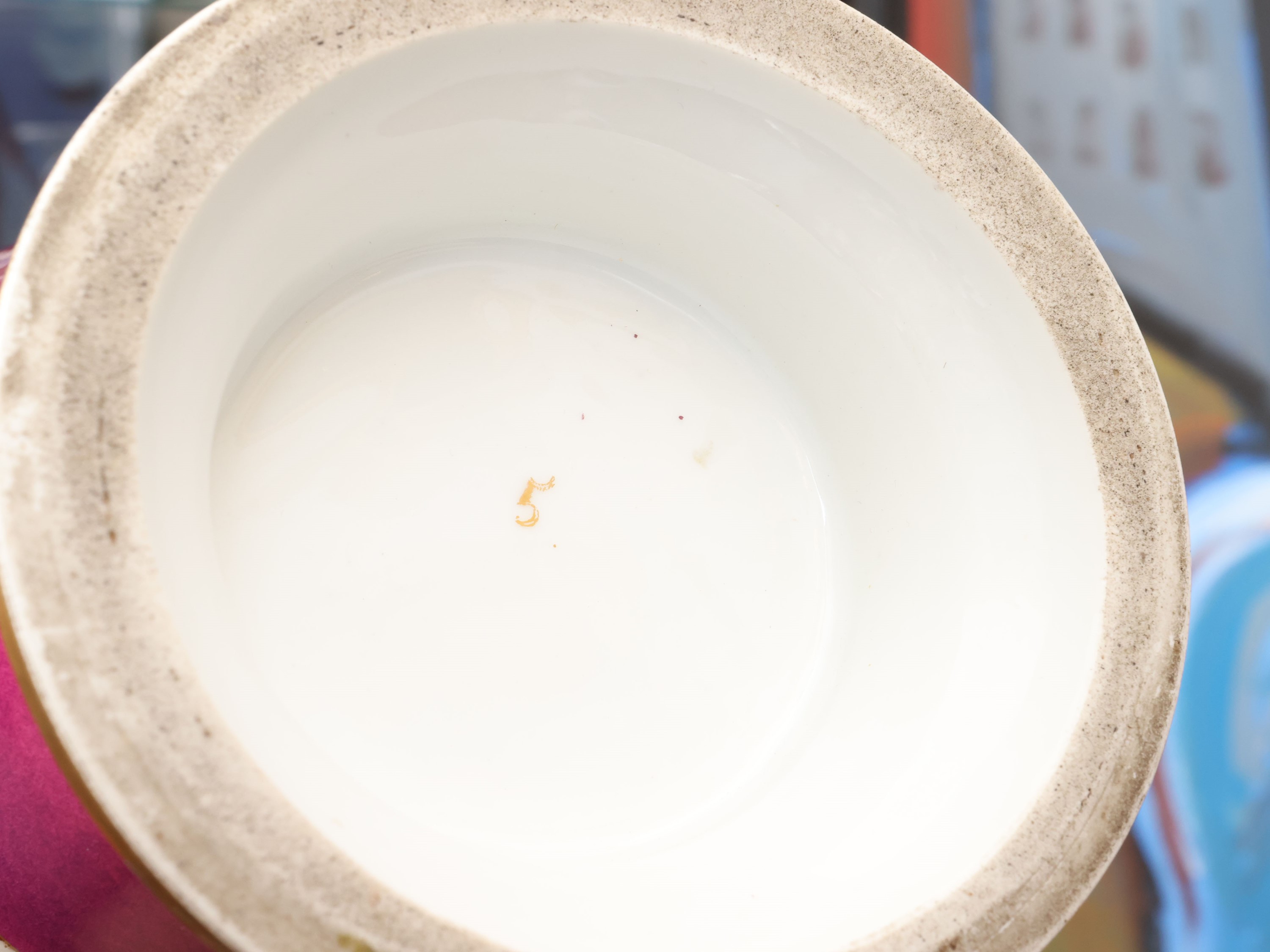 XIX secolo, Coppia di grandi vasi in porcellana decorati