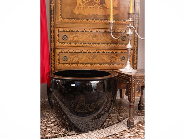 Grande cachepot in ceramica smaltata