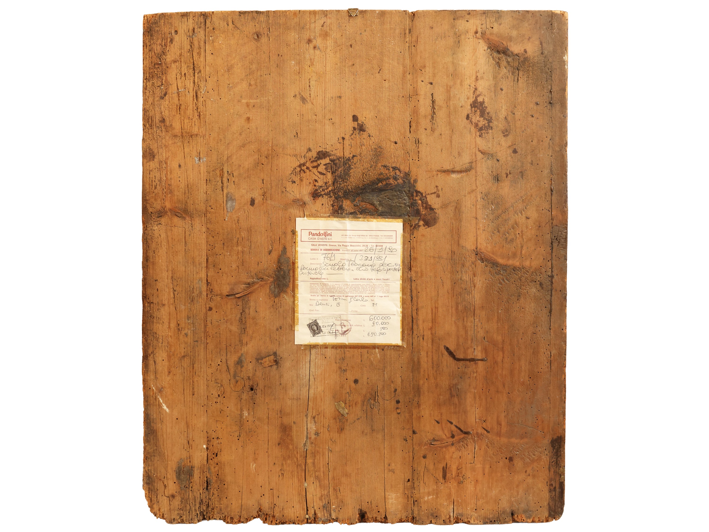 Ritratto di dama, olio su tavola, XVII/XVIII secolo