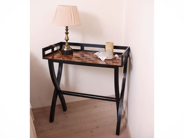 Tavolino da appoggio in legno ebanizzato