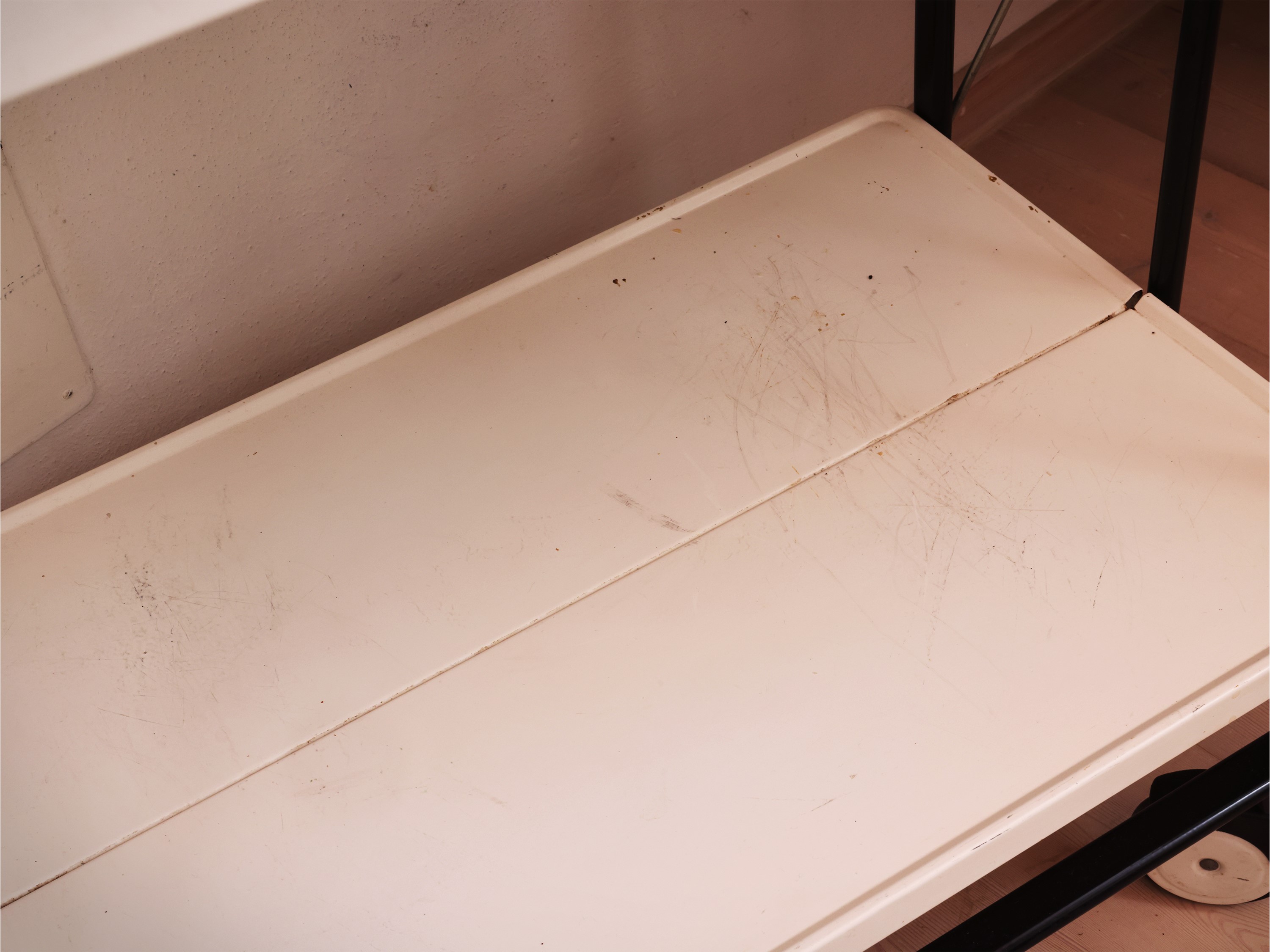 Carrello di Servizio Pieghevole in Metallo Smaltato
