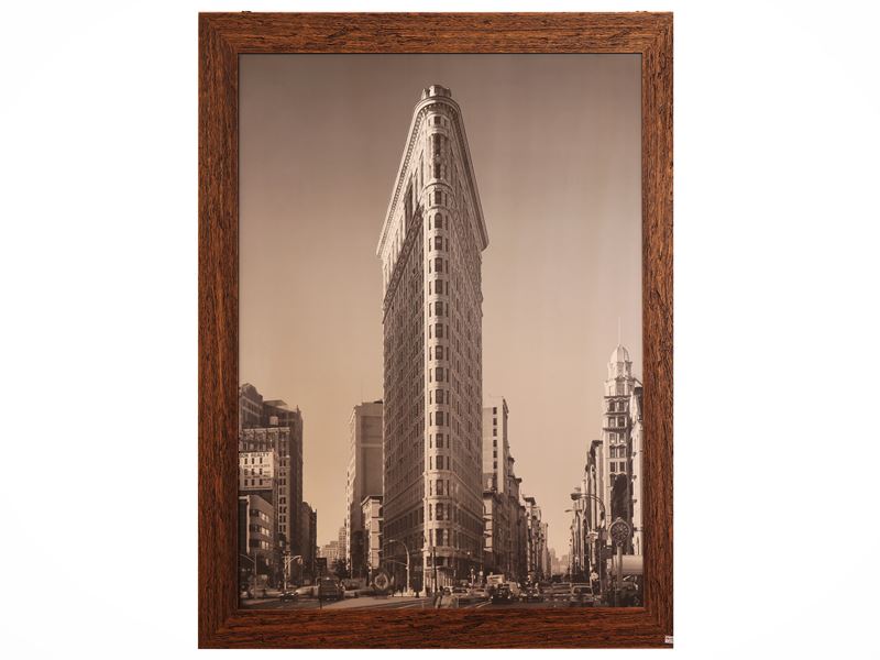 Due stampe decorative, New York (Flatiron e Grand Central Station), in cornice