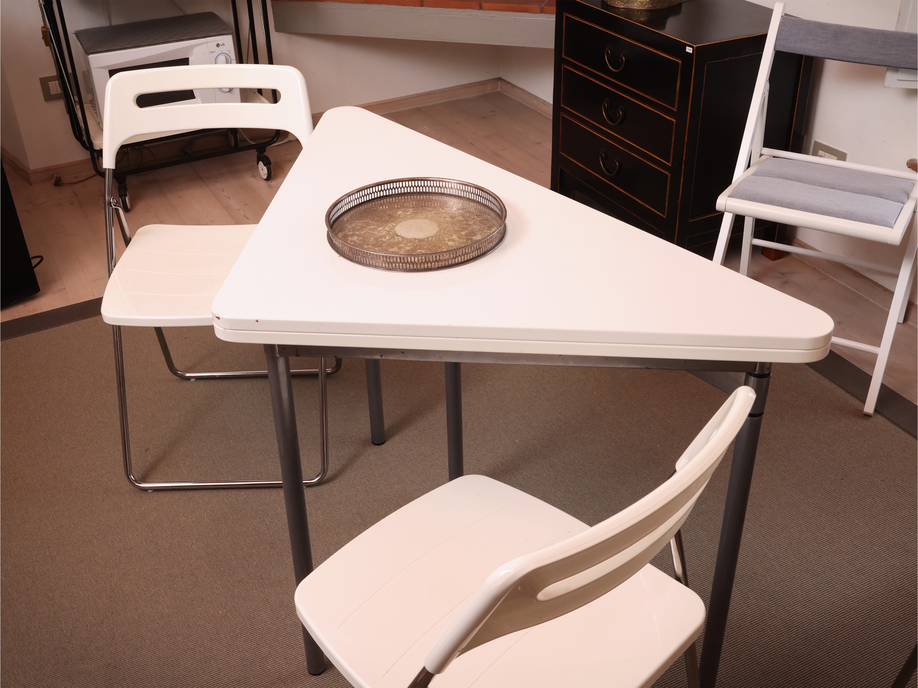 Tavolo da Cucina in Laminato Bianco
