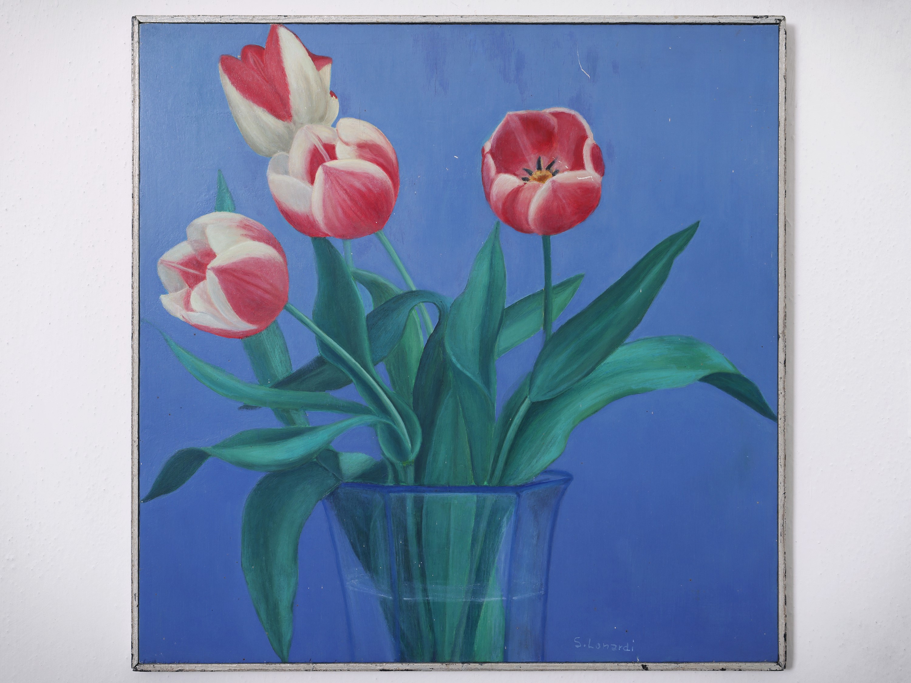 Silvana Lonardi - Fiori, trittico di dipinti a olio su tela