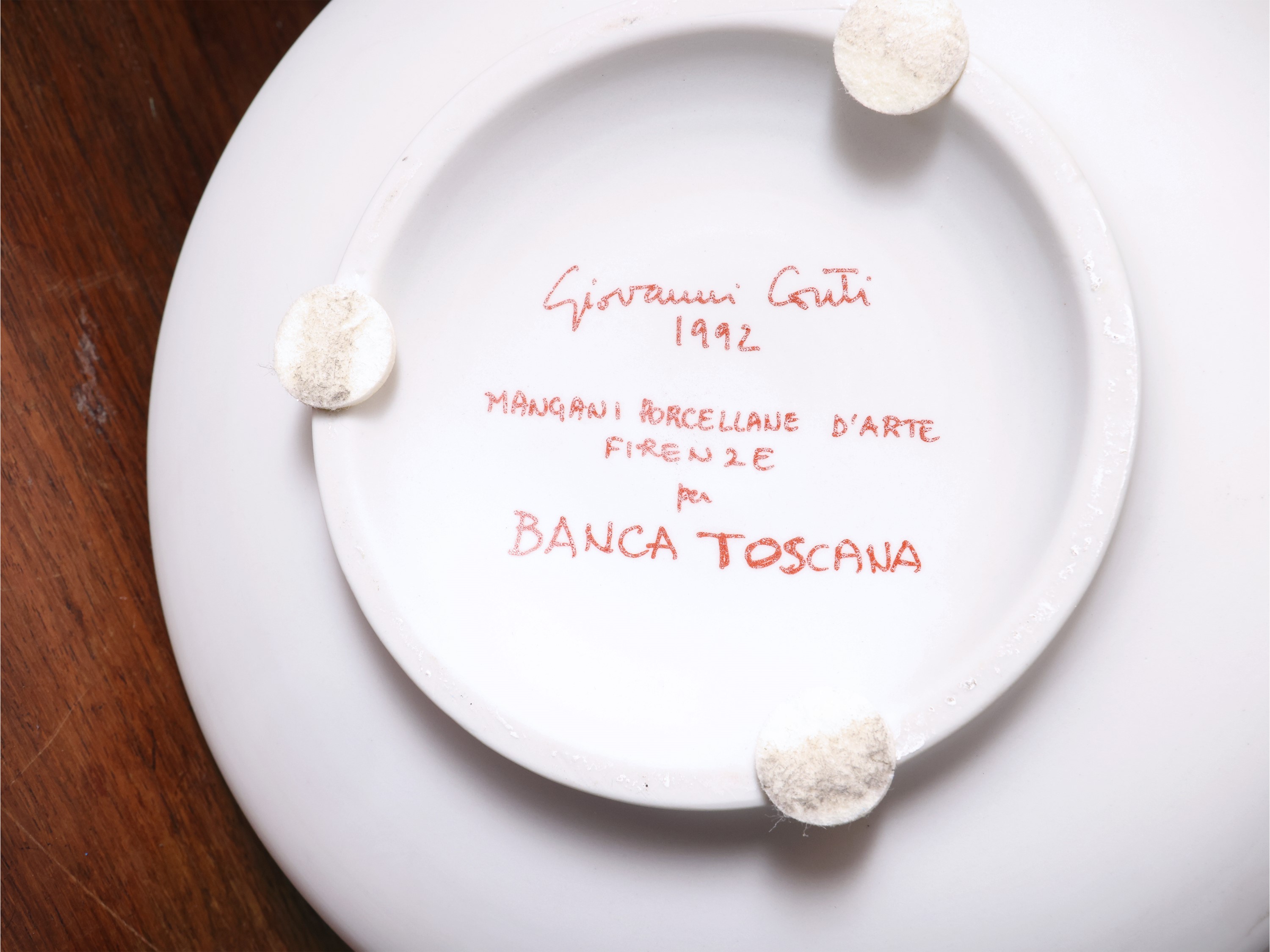 Coppia di Candelieri in Porcellana, Giovanni Conti per Mangani e Banca Toscana, 1992