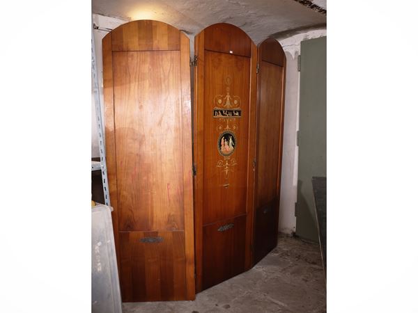 Art Deco style cherry wood screen