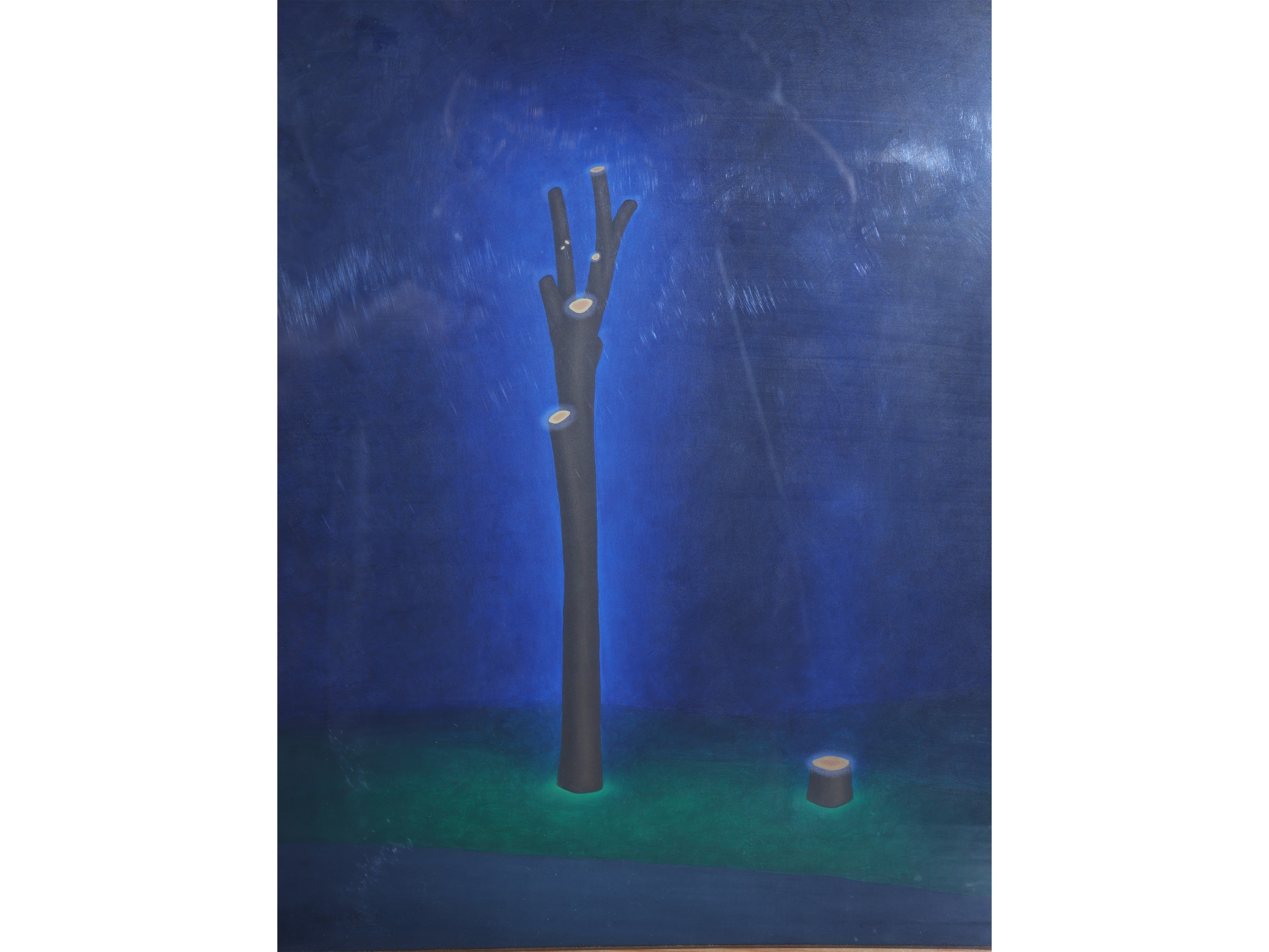 Gianluca Sgherri - La pota (1991), olio su tavoletta