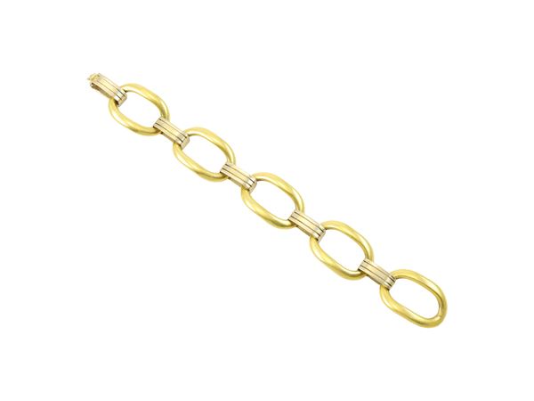 Bracciale in oro giallo e bianco 18Kt