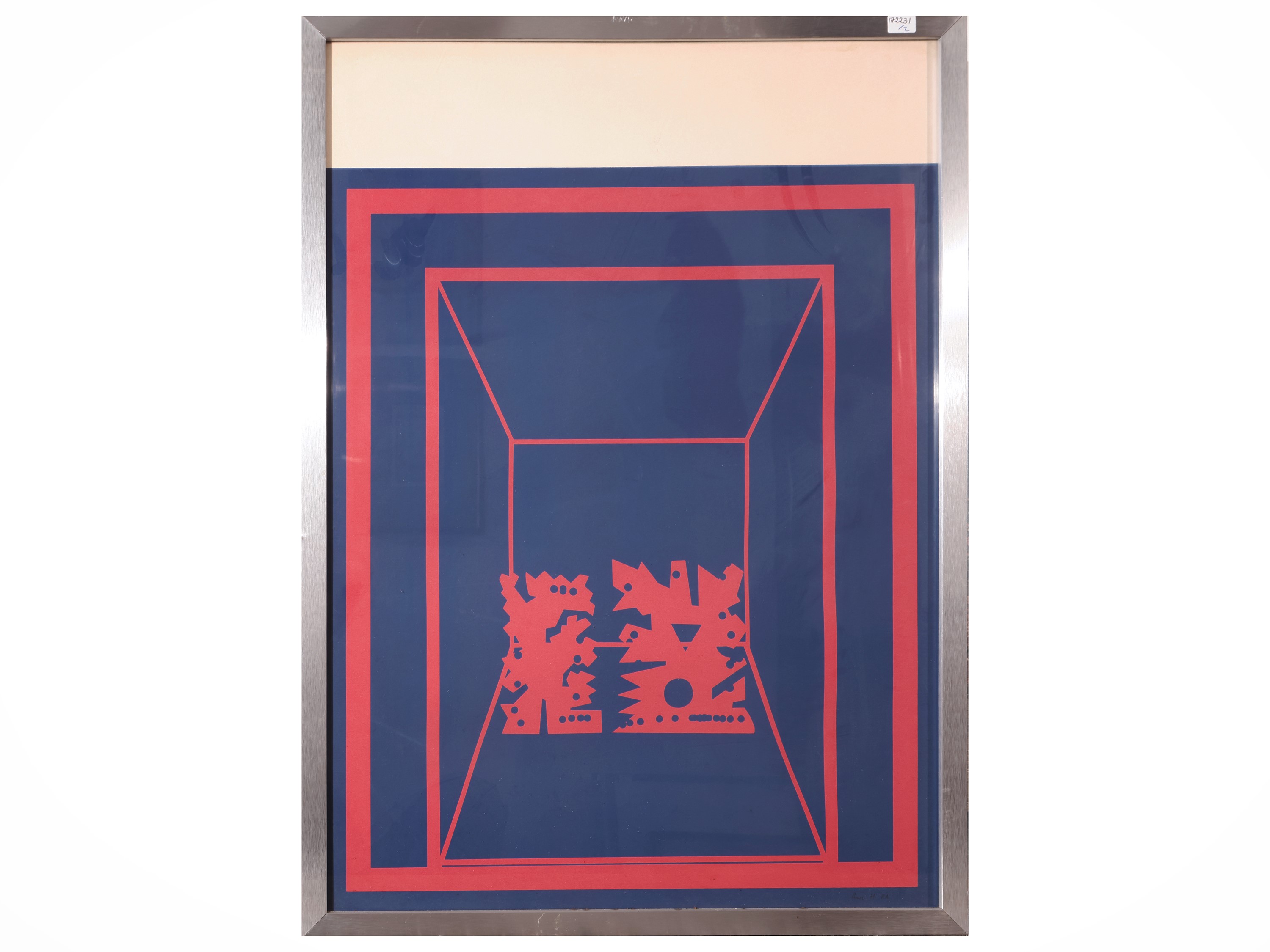 Franco Cannilla, Serigrafia (anni Settanta) – due grafiche in cornice