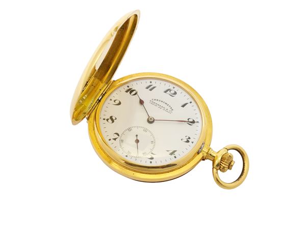 Eberard&Co Chronometre, 18K gold pocket watch