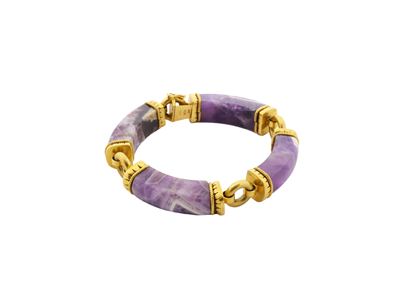 Napoleone Marchisio, bracciale in oro giallo 18 kt e ametista