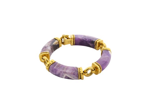 Napoleone Marchisio, bracciale in oro giallo 18kt e ametista