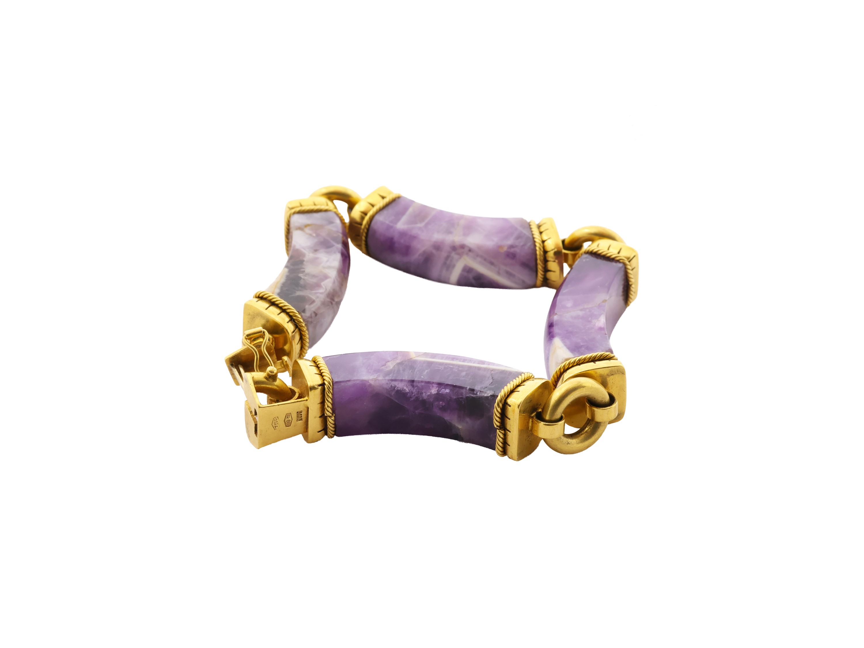 Napoleone Marchisio, bracciale in oro giallo 18 kt e ametista