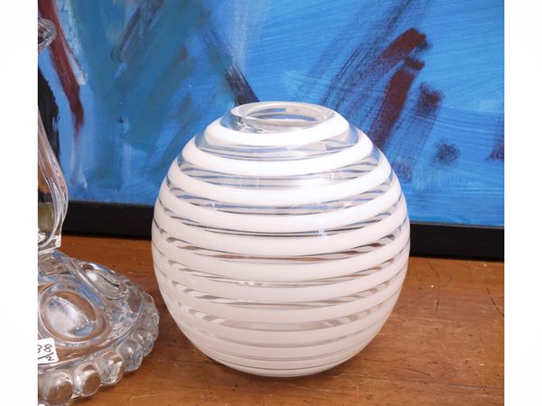 Piccolo vaso Carlo Scarpa per Venini in vetro soffiato  (Murano, prima metà del XX sec.)  - Asta La casa moderna - Maison Bibelot - Casa d'Aste Firenze - Milano