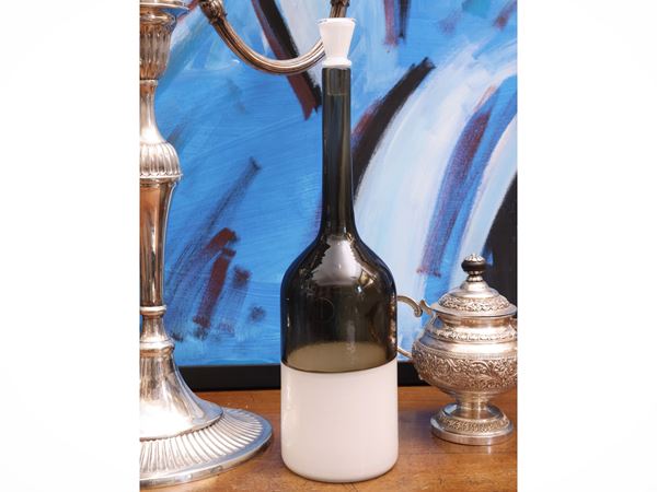 Giò Ponti bottle for Venini with two-tone incalmo,