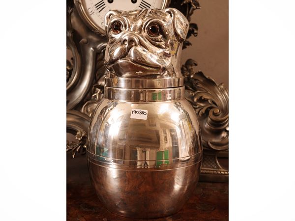 Silver metal bottle cooler