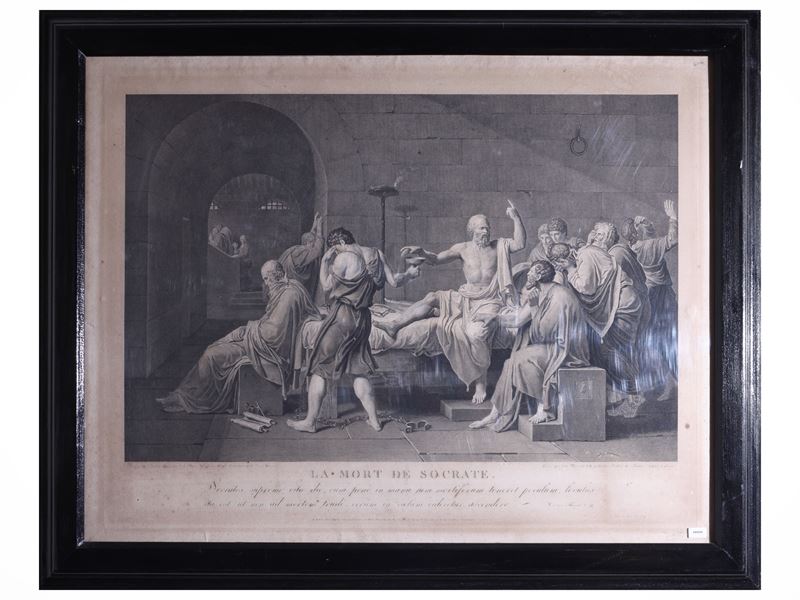 Jean Massard - La mort de Socrate (1805) — incisione
