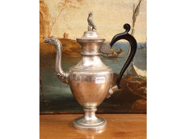 Silver coffee pot, Gabriele Sisino
