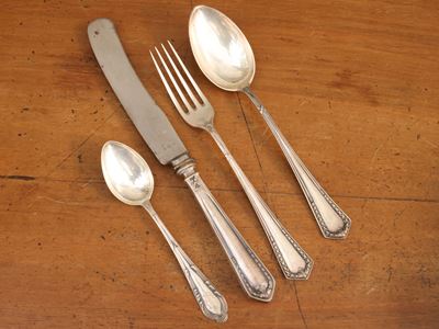 Assortimento di posate da dessert, Germania, inizio del XX secolo