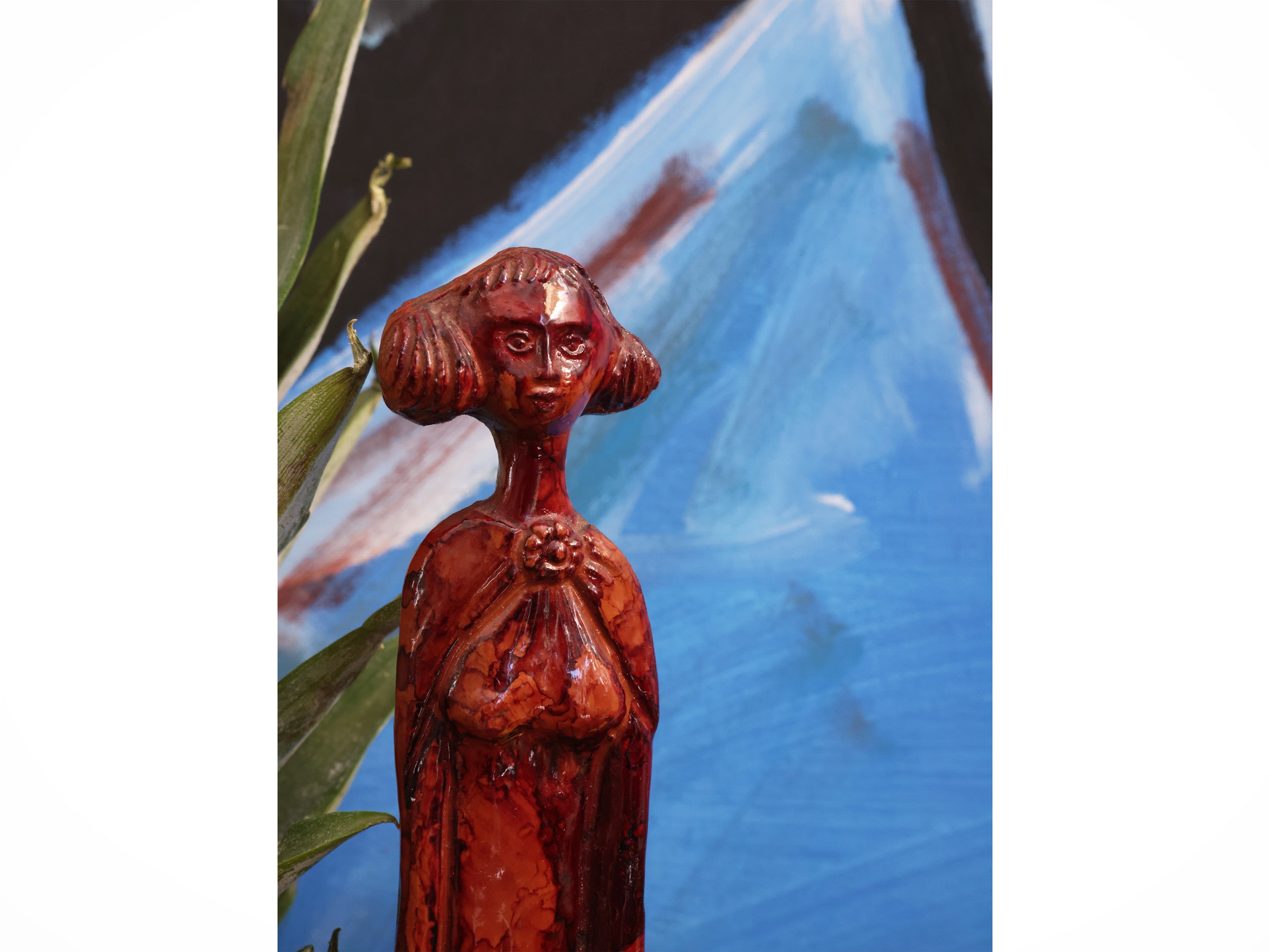 Mauro Manetti - Figura femminile in metallo smaltato rosso