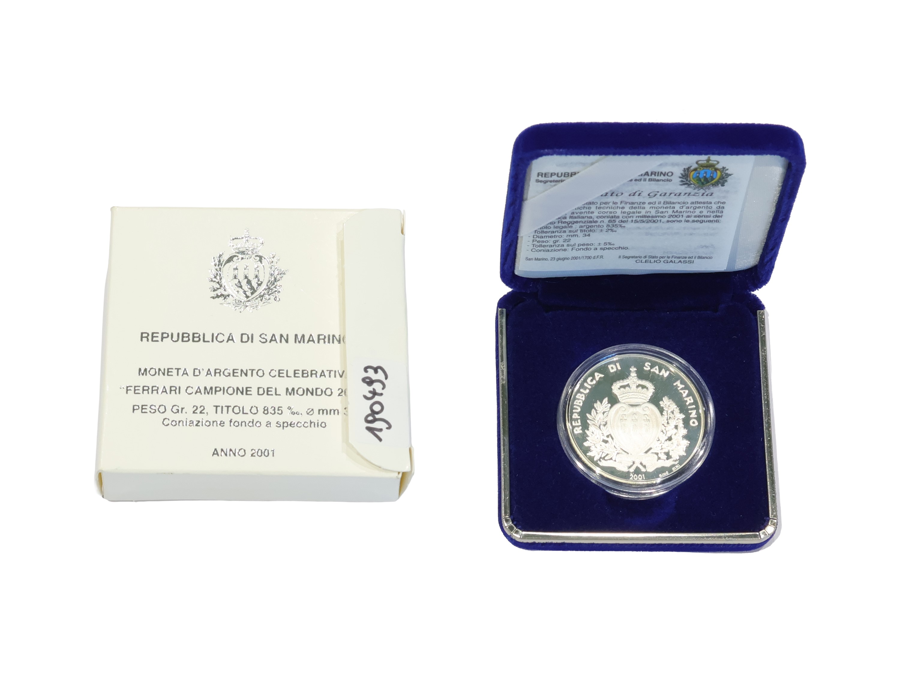 Repubblica San Marino 2001, Moneta Celebrativa